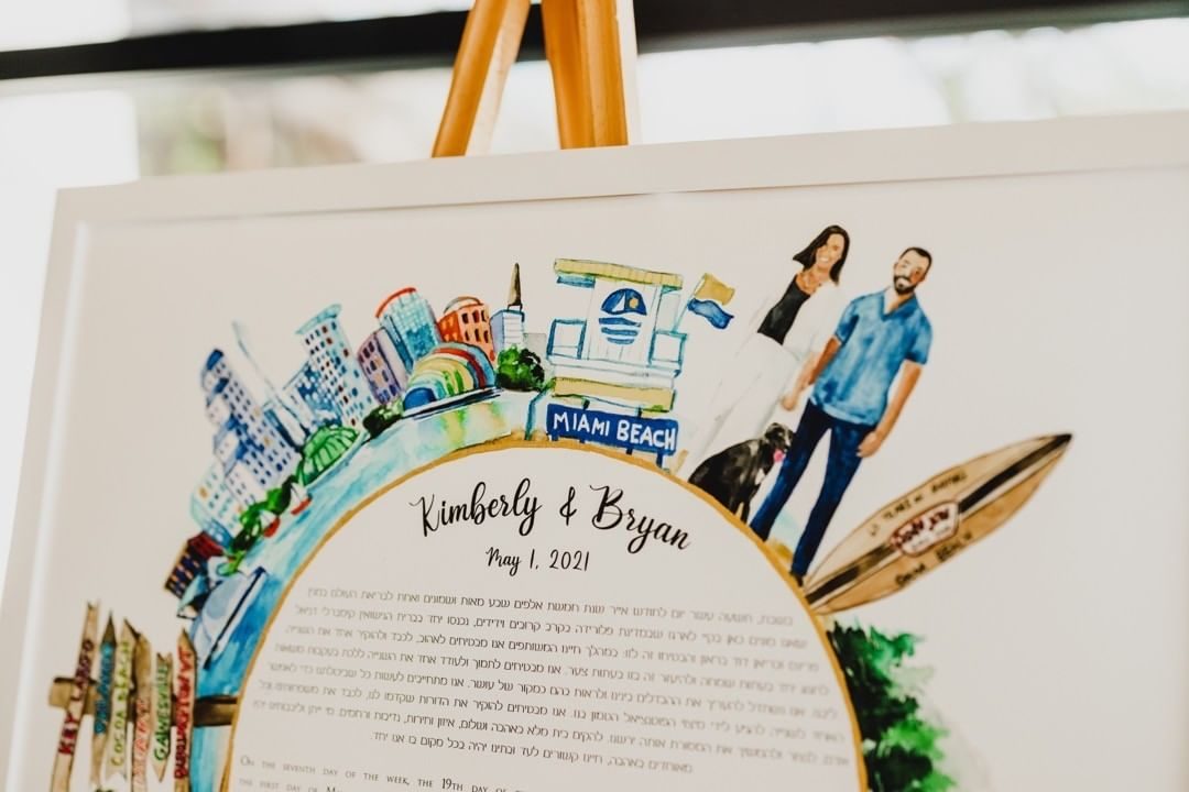 Kimberly & Bryan — Miami Beach ketubah